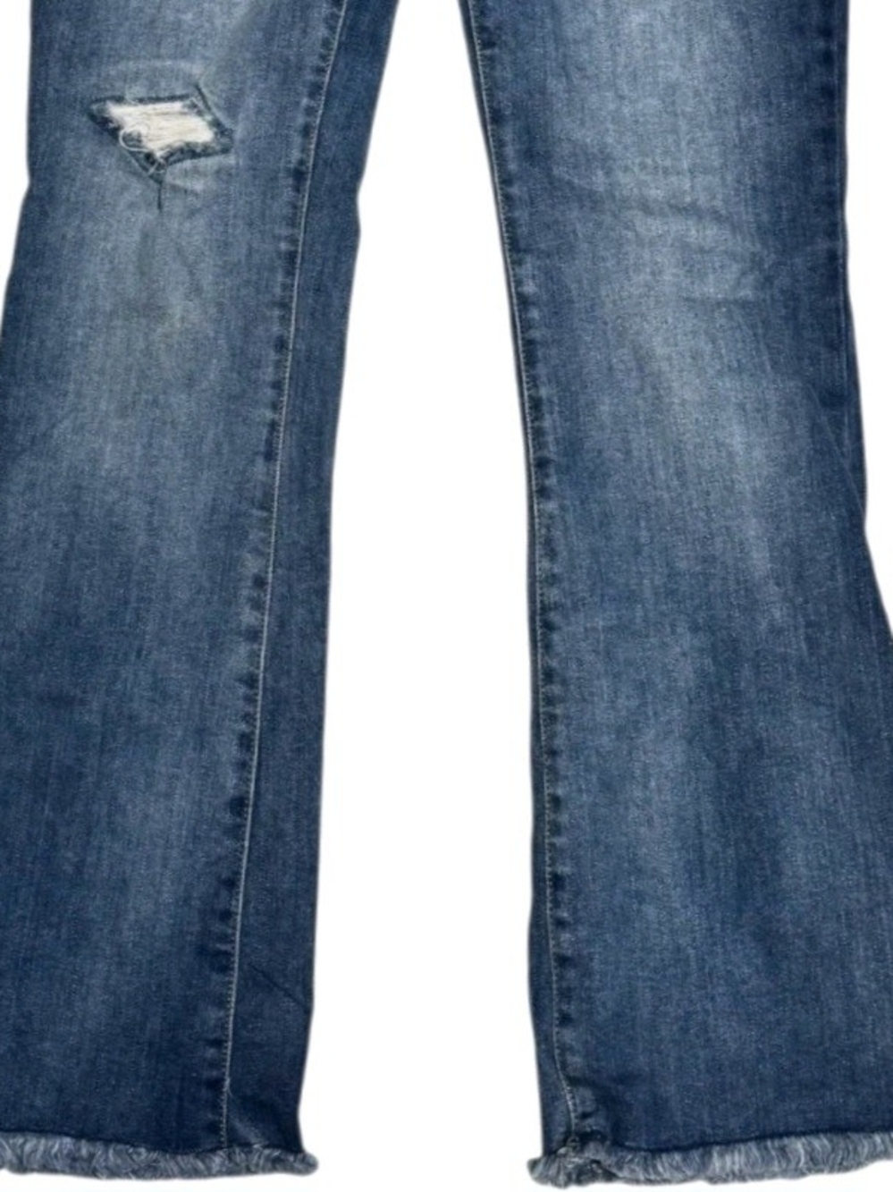 Cat & Jack Girls Detressed Blue Stretch Bootcut Jeans Sz 14
